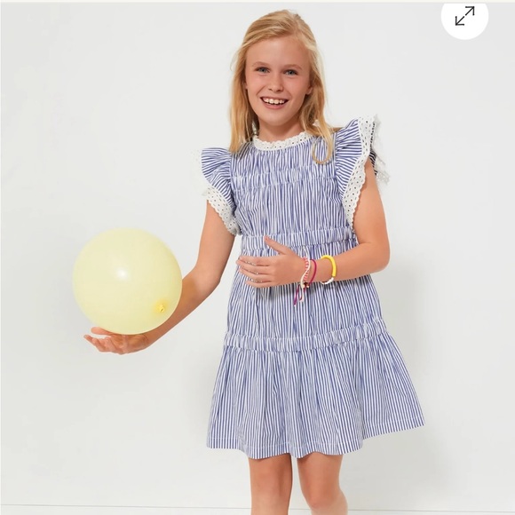 SEA NEW YORK Girls Blue and White Stripe Dress Size 6Y.Worn once